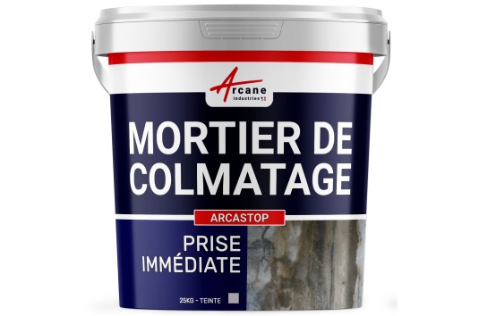 Mortier anti infiltration eau prise ultra rapide colmatage : ARCASTOP