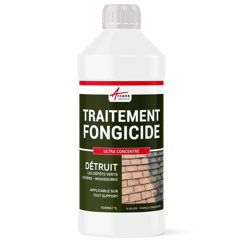 Produit fongicide concentré de professionnel pour algues, lichens et dépôts verts : TRAITEMENT FONGICIDE Produit fongicide concentré de professionnel pour algues, lichens et dépôts verts : TRAITEMENT FONGICIDE