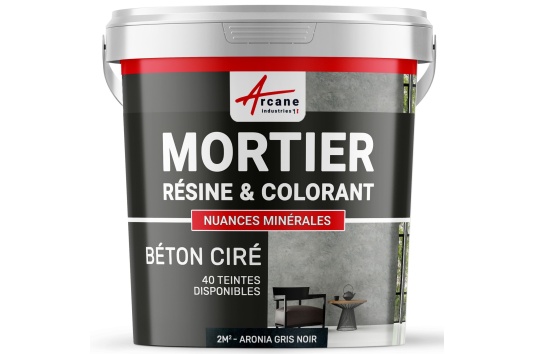 Kit béton ciré "Le Basique" : Mortier + Résine + Colorant - NUANCES MINÉRALES