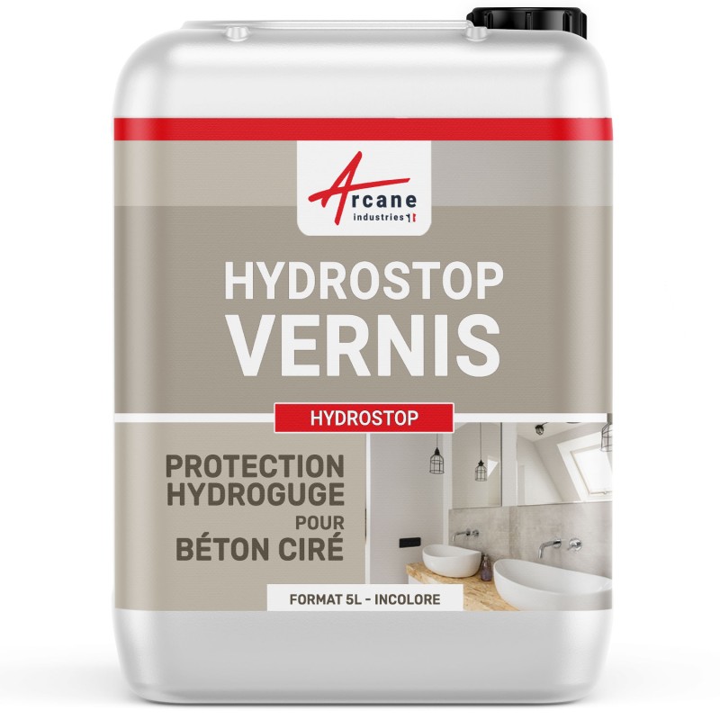 Vernis pour Béton Ciré, protection hydrofuge, oléofuge : HYDROSTOP