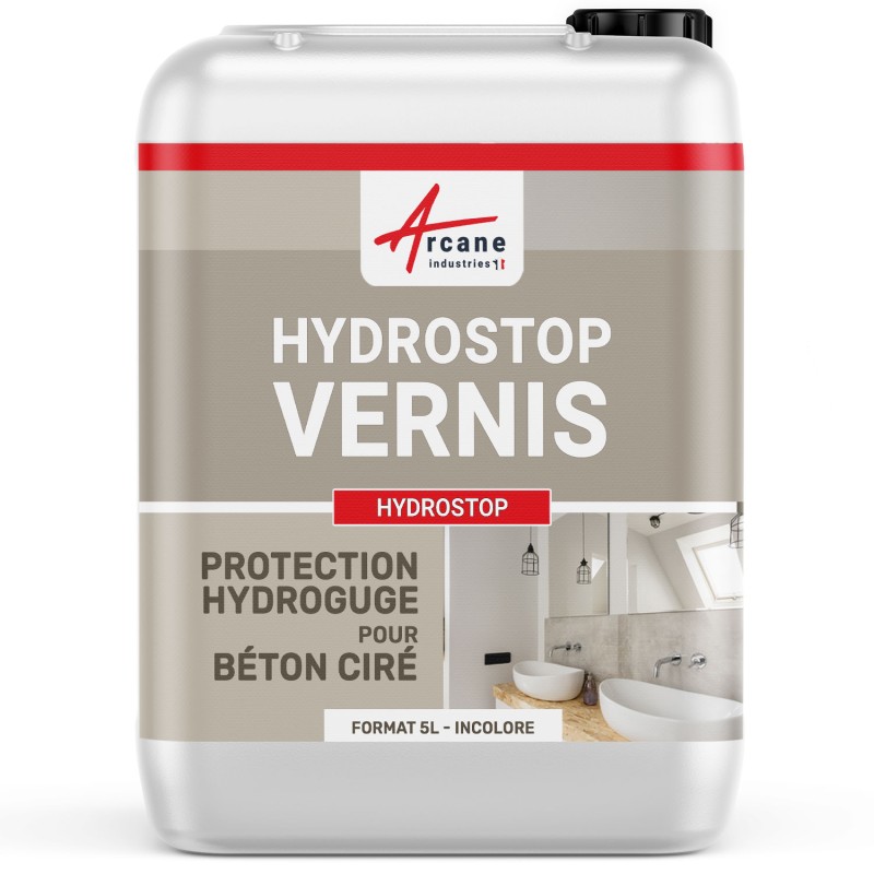 Vernis pour Béton Ciré, protection hydrofuge, oléofuge : HYDROSTOP Vernis pour Béton Ciré, protection hydrofuge, oléofuge : HYDROSTOP