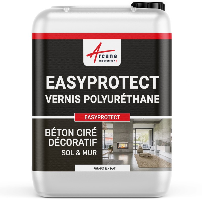 Vernis béton ciré décoratif pour sol mur - EASYPROTECT