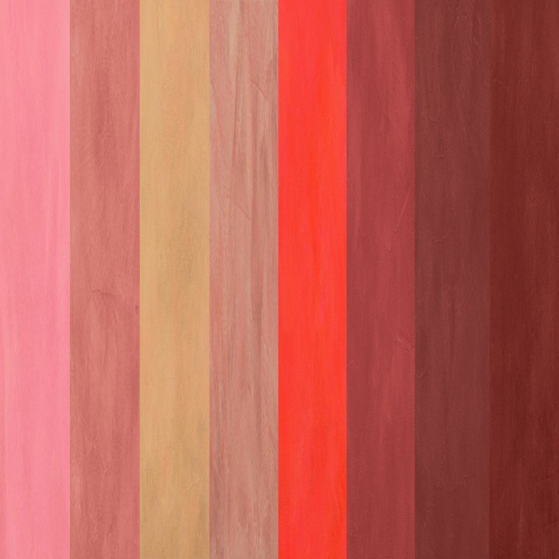 Beton cire rouge - orange - rose