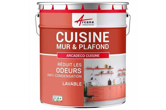 Peinture cuisine lavable, mur et plafond : Arcadéco Cuisine