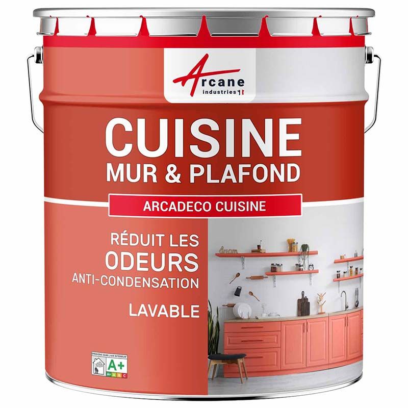 Peinture cuisine lavable, mur et plafond : Arcadéco Cuisine