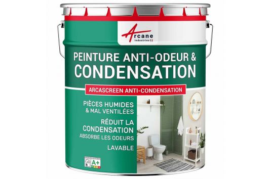 Peinture anti-condensation, anti-odeurs pour pièce humide : Arcascreen Anti-Condensation