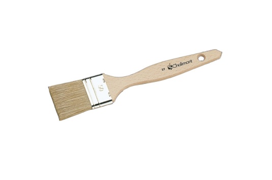 PINCEAU PLAT MÈCHÉ BOIS 30 mm - Pinceau plat mèché bois 30 mm