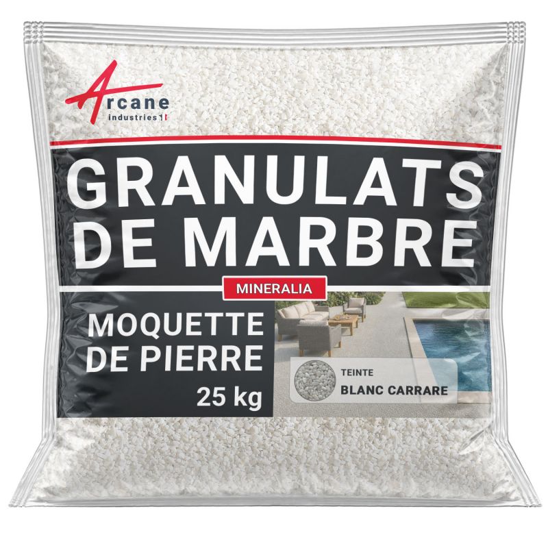 Granulats de marbre pour moquette de pierre