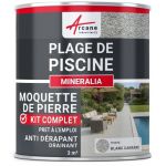 Kit Moquette de Pierre Piscine Drainante - Revêtement Antidérapant pour plage de piscine : MINERALIA