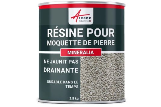 Résine pour moquette de pierre polyuréthane monocomposante : MINERALIA