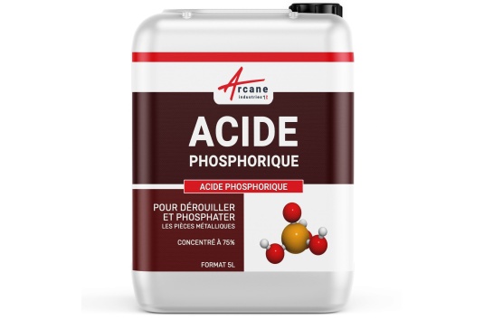 Acide phosphorique pour dérouiller et phosphater les pièces métalliques