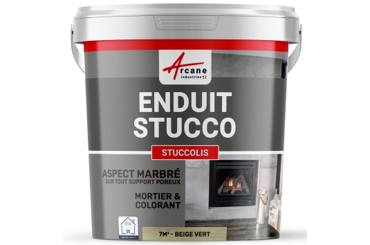 Peinture stucco, enduit STUCCOLIS avec mortier et colorant