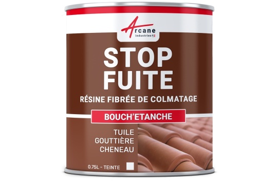 Peinture d'étanchéité fibrée - Colmateur tuile, gouttière, cheneau : BOUCH' ETANCHE