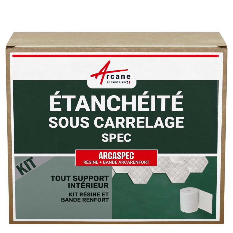 Kit étanchéité sous carrelage salle de bain : SPEC ARCASPEC + BANDE ARCARENFORT